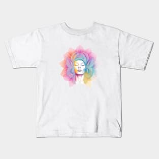 Pastel Girl Portrait #5 Kids T-Shirt